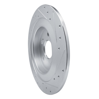 R1 Concepts R1 2021-2025 Acura TLX Rear Left Drilled & Slotted Silver Brake Rotor