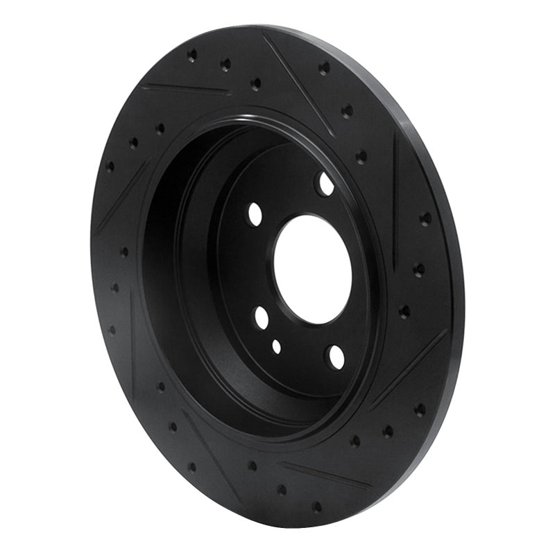 R1 Concepts R1 16-23 Mercedes-Benz Metris Rear Left Drilled & Slotted Black Brake Rotor