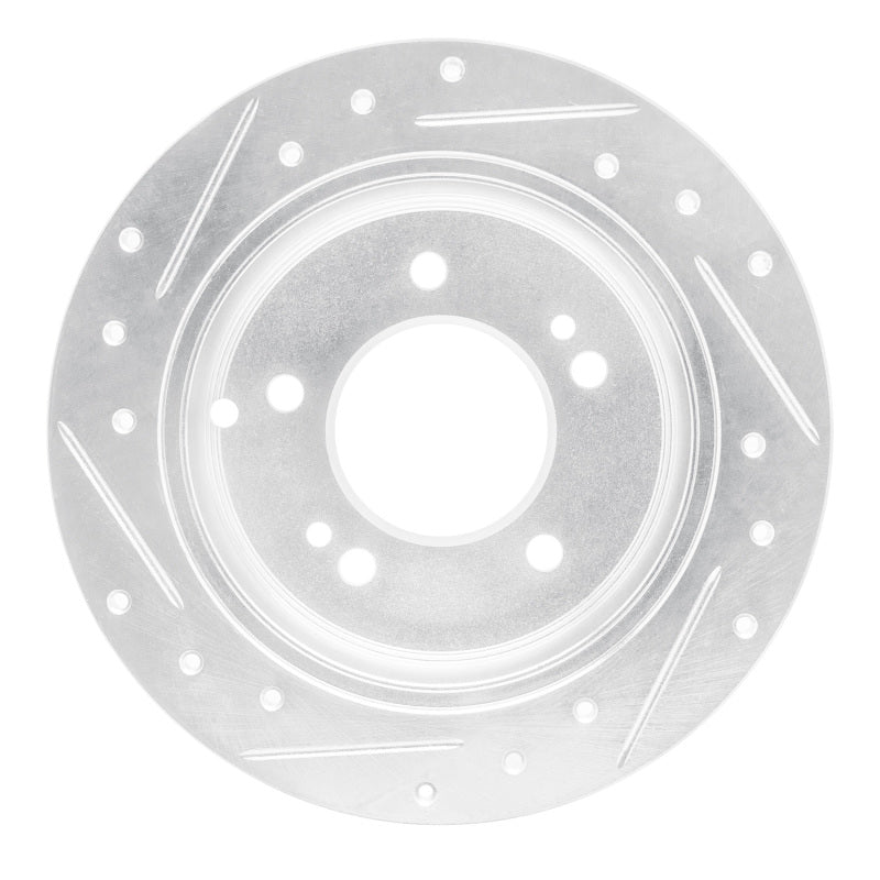 R1 Concepts R1 01-10 Hyundai TUCSON Rear Right Drilled & Slotted Silver Brake Rotor