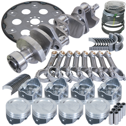 Eagle Chevy 350 1Pc 3.750in Crank 5.700in I-Beam Rod 4.060in Pistons 168 Tooth FP Balanced Assembly