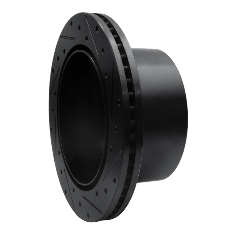 R1 Concepts R1 01-10 Chevrolet Express 3500 Rear Left Drilled & Slotted Black Brake Rotor