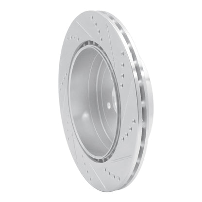 R1 Concepts R1 03-04 Subaru Impreza Rear Left Drilled & Slotted Silver Brake Rotor