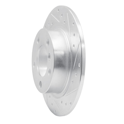 R1 Concepts R1 11-16 Mini Cooper Paceman Rear Right Drilled & Slotted Silver Brake Rotor