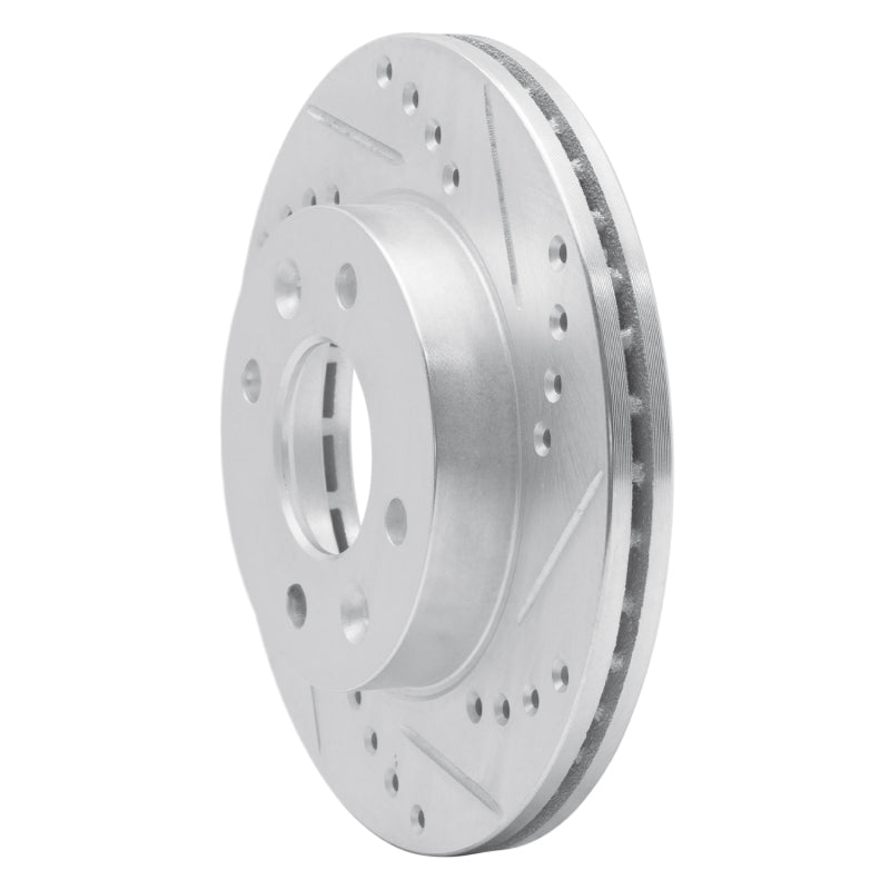 R1 Concepts R1 83-85 Renault R18I Front Right Drilled & Slotted Silver Brake Rotor