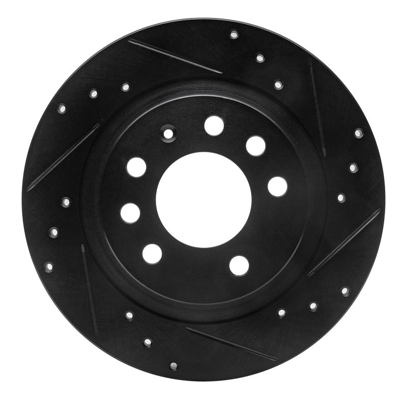 R1 Concepts R1 06-10 Pontiac Solstice Rear Right Drilled & Slotted Black Brake Rotor