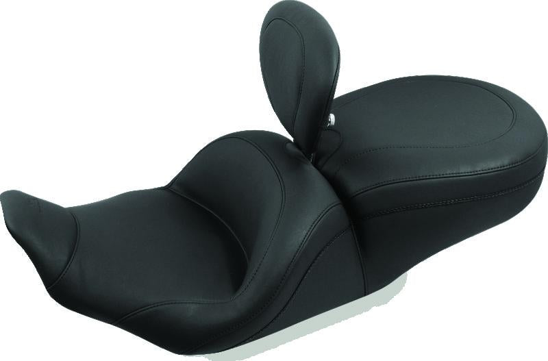 Mustang Motorcycle Mustang 08-21 Harley Electra Glide Std,Rd Glide,Rd King,Str Glide Solo Seat w/Diamond Stitch - Black