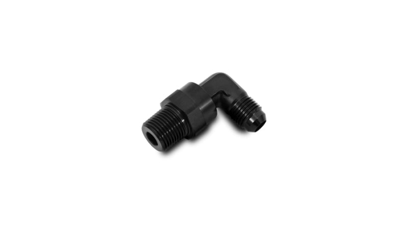 Vibrant -6AN to 1/4in NPT Male Swivel 90 Degree Adapter Fitting