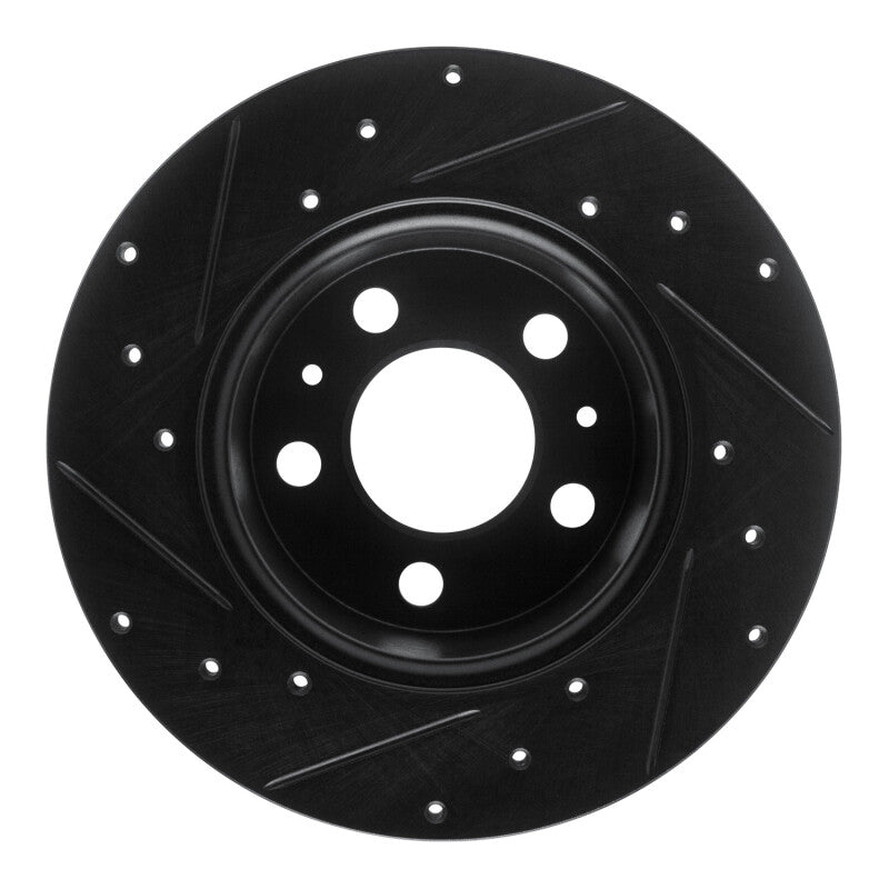 R1 Concepts R1 67-72 Volvo 164 Front Right Drilled & Slotted Black Brake Rotor