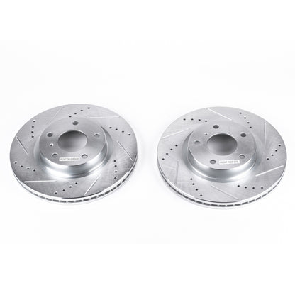 PowerStop Power Stop 03-05 Infiniti G35 Front Evolution Drilled & Slotted Rotors - Pair