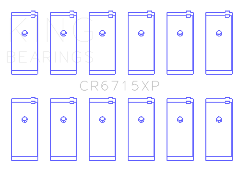 King Engine Bearings King Nissan TB42/TB45/TB48 L6 4.2L/4.5L/4.8L (Size 0.25mm) Tri-Metal Perf Rod Bearing Set