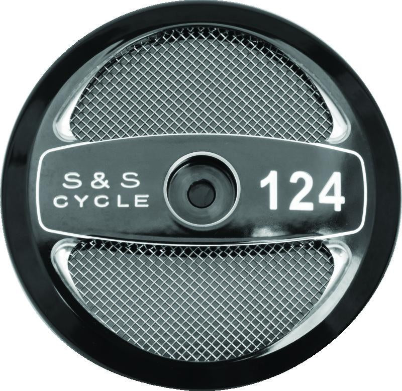S&S Cycle 124in Air Cleaner Cover - Gloss Black