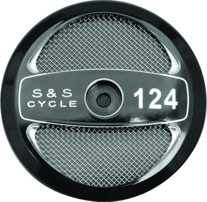 S&S Cycle 124in Air Cleaner Cover - Gloss Black