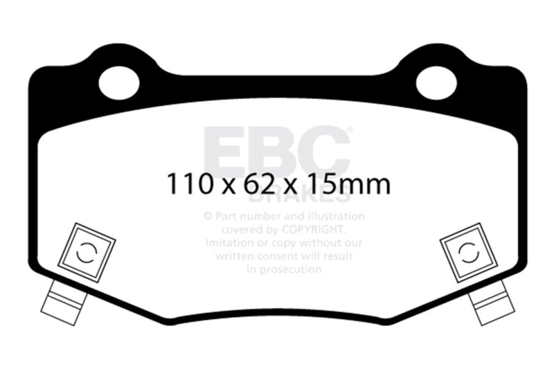 EBC Racing 14-16 Chevrolet Corvette Stingray 6.2L (C7) RP-X Rear Brake Pads