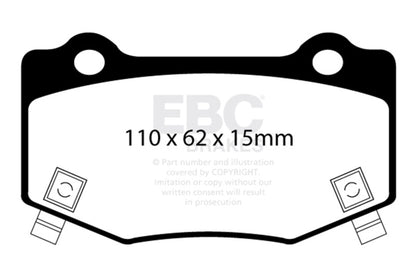 EBC Racing 14-16 Chevrolet Corvette Stingray 6.2L (C7) RP-X Rear Brake Pads