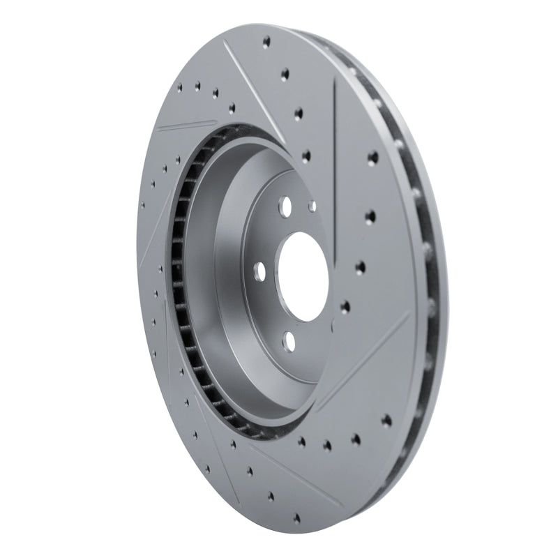 R1 Concepts R1 17-25 Tesla Model 3 Front Left Drilled & Slotted Silver Brake Rotor