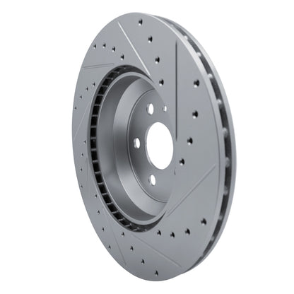 R1 Concepts R1 17-25 Tesla Model 3 Front Left Drilled & Slotted Silver Brake Rotor