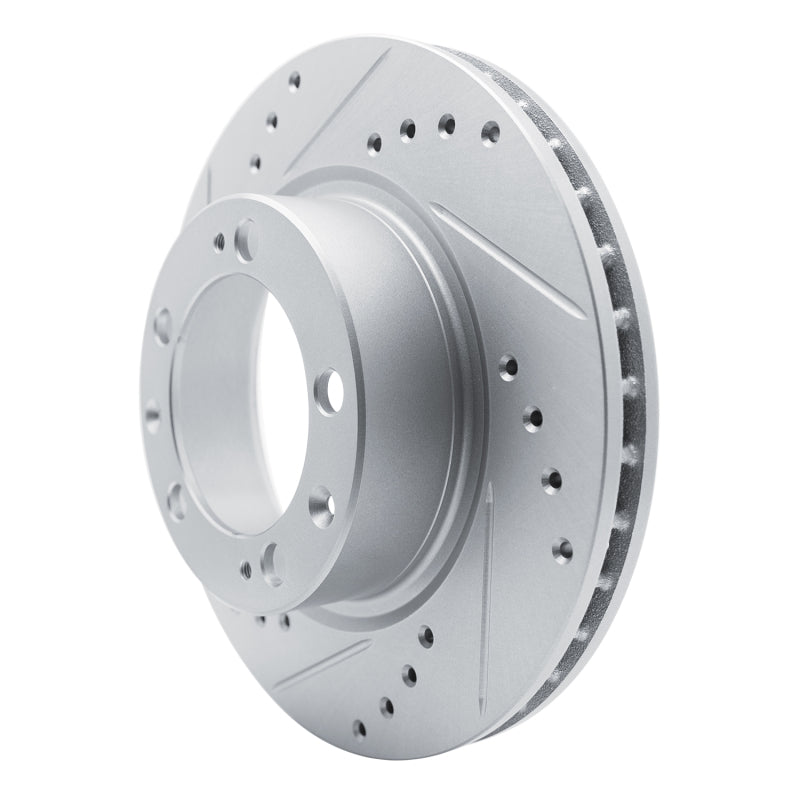 R1 Concepts R1 87-95 Porsche 968 Front Left Drilled & Slotted Silver Brake Rotor