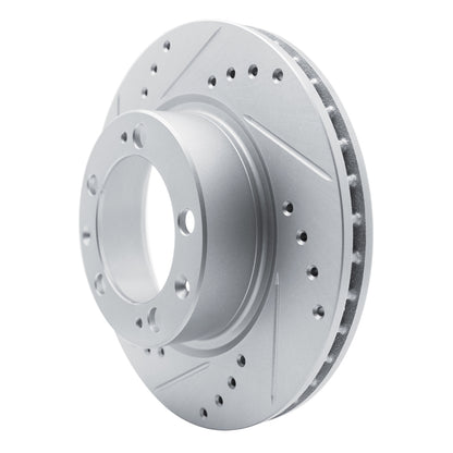 R1 Concepts R1 87-95 Porsche 968 Front Left Drilled & Slotted Silver Brake Rotor