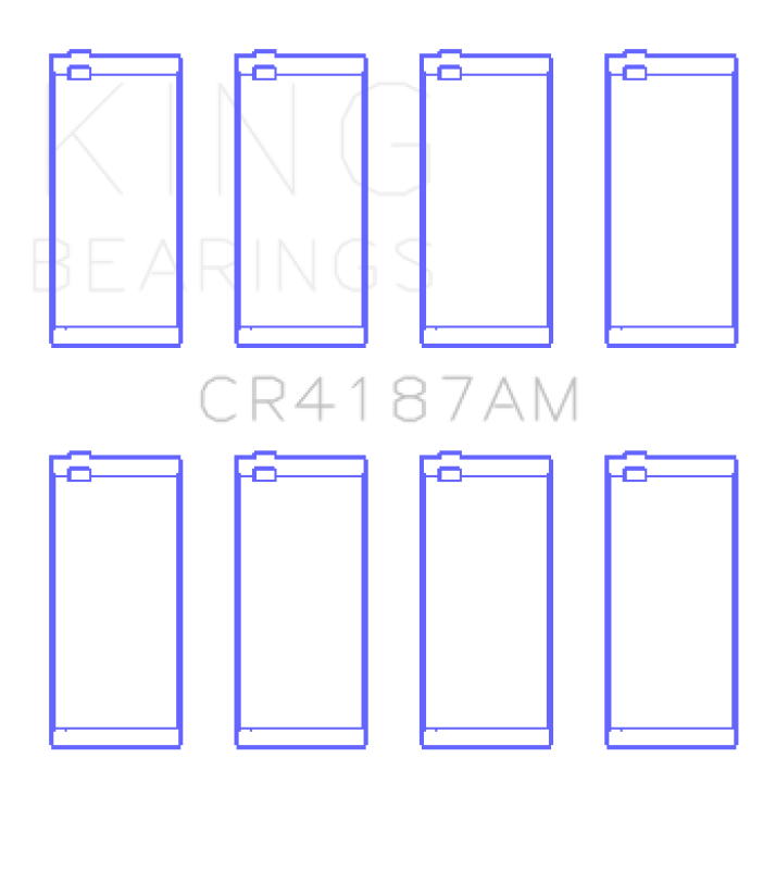 King Engine Bearings Toyota 2Lt/3L (Size +1.0mm) Connecting Rod Bearing Set