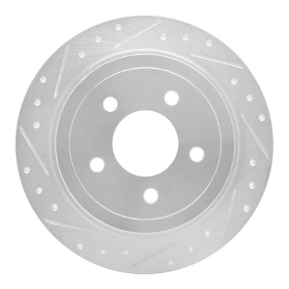 R1 Concepts R1 03-05 Ford Explorer Sport Trac Rear Left Drilled & Slotted Silver Brake Rotor