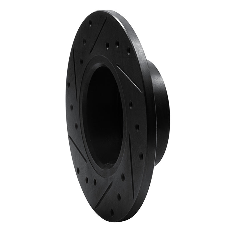 R1 Concepts R1 67-74 Opel Manta Front Right Drilled & Slotted Black Brake Rotor