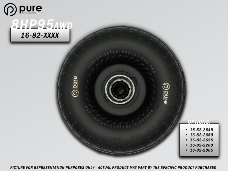 Pure Drivetrain Solutions Pure Drivetrain 8HP95 High Performance Billet Race Torque Converter - 22/60 Stator - AWD