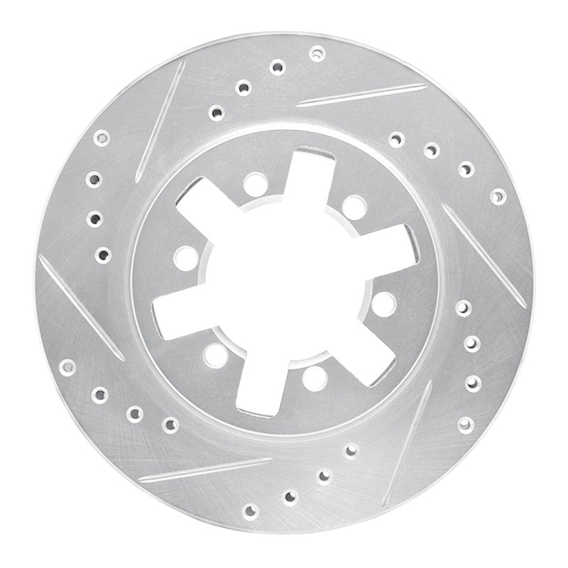 R1 Concepts R1 85-12 Nissan NP300 (Mexico) Front Left Drilled & Slotted Silver Brake Rotor