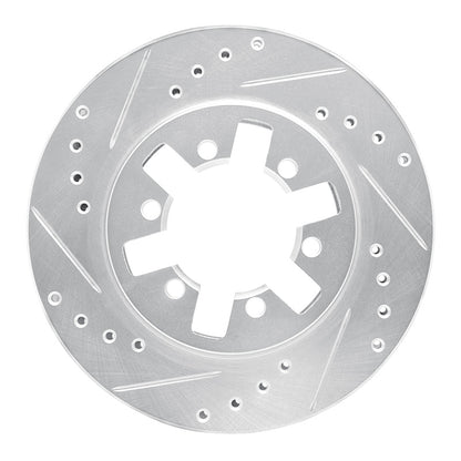 R1 Concepts R1 85-12 Nissan NP300 (Mexico) Front Left Drilled & Slotted Silver Brake Rotor