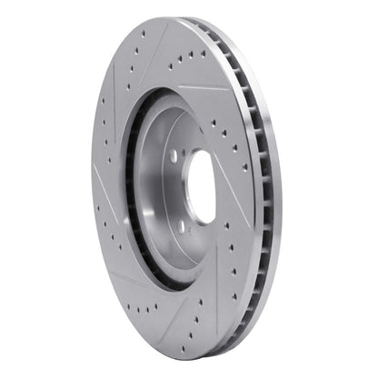 R1 Concepts R1 09-14 Acura TL Front Right Drilled & Slotted Silver Brake Rotor