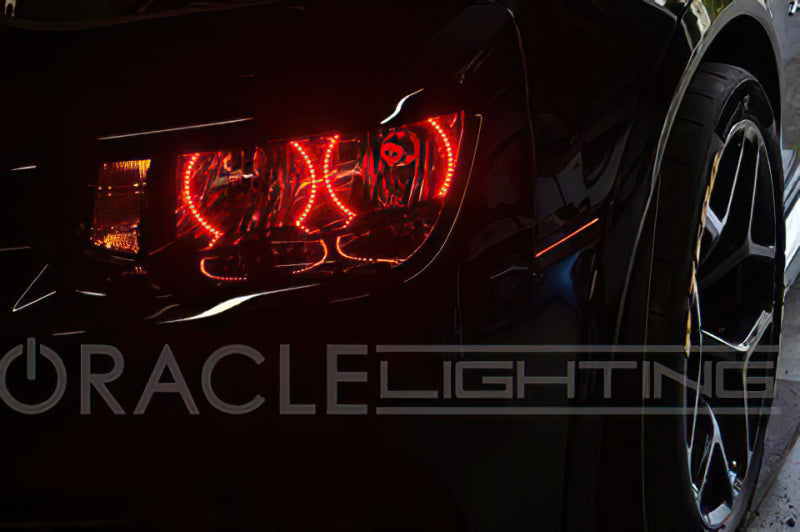 ORACLE Lighting Oracle Chevrolet Camaro Non-RS 14-15 LED Dual Halo Kit Round Style - Red