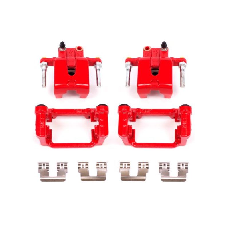 PowerStop Power Stop 05-19 Chrysler 300 Rear Red Calipers w/Brackets - Pair