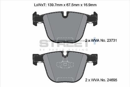 PAGID Racing T8043SP2001 STREET+ Brake Pads