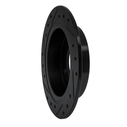 R1 Concepts R1 91-06 Nissan NX Rear Right Drilled & Slotted Black Brake Rotor