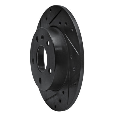 R1 Concepts R1 02-08 Chevrolet Zafira (Mexico) Rear Left Drilled & Slotted Black Brake Rotor