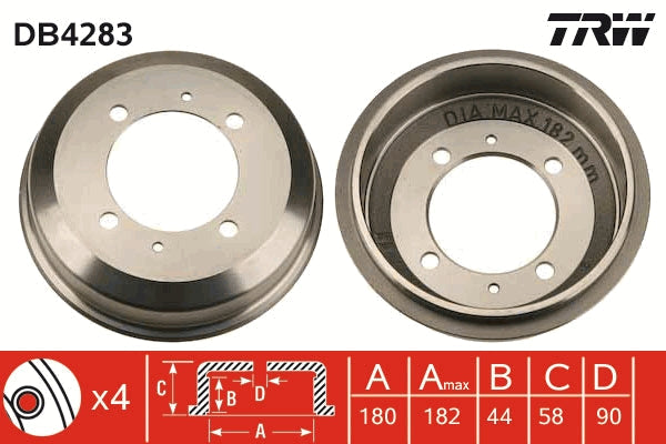 TRW MOTO DB4283 Brake Drum