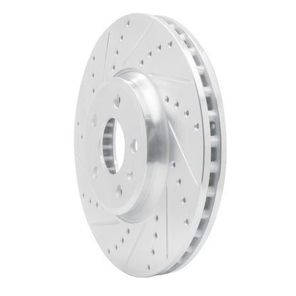 R1 Concepts R1 08-12 Audi Q5 (Mexico) Front Left Drilled & Slotted Silver Brake Rotor