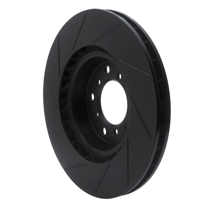 R1 Concepts R1 01-06 BMW M3 Left Front Slotted Black Brake Rotor