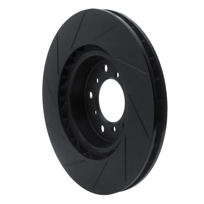 R1 Concepts R1 01-06 BMW M3 Left Front Slotted Black Brake Rotor