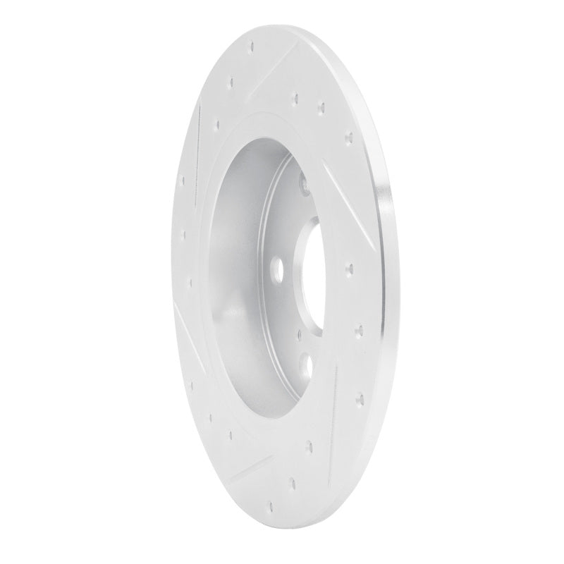 R1 Concepts R1 11-16 Scion TC Rear Right Drilled & Slotted Silver Brake Rotor
