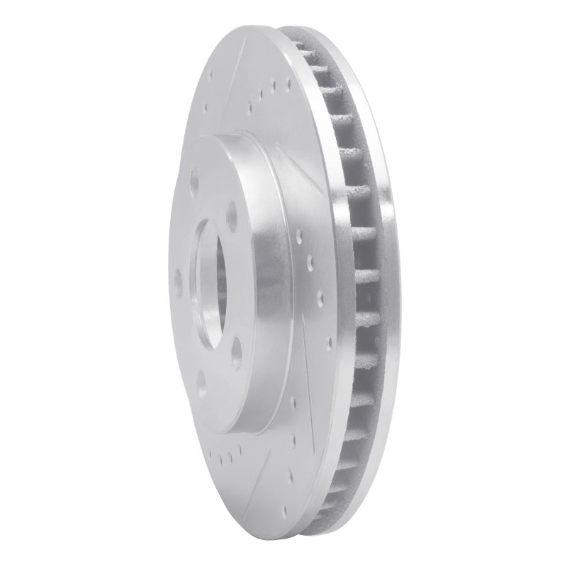 R1 Concepts R1 87-90 Chrysler Town & Country Front Left Drilled & Slotted Silver Brake Rotor