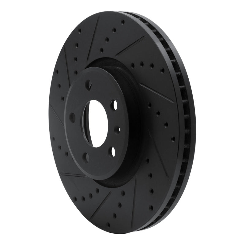 R1 Concepts R1 2011-2017 Audi A4 Allroad Front Left Drilled & Slotted Black Brake Rotor