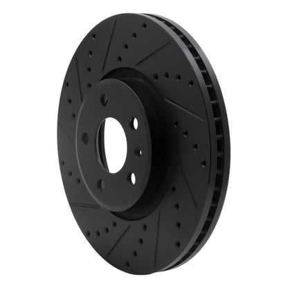 R1 Concepts R1 2011-2017 Audi A4 Allroad Front Left Drilled & Slotted Black Brake Rotor