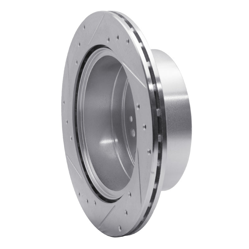 R1 Concepts R1 03-06 Kia SORENTO Rear Right Drilled & Slotted Silver Brake Rotor