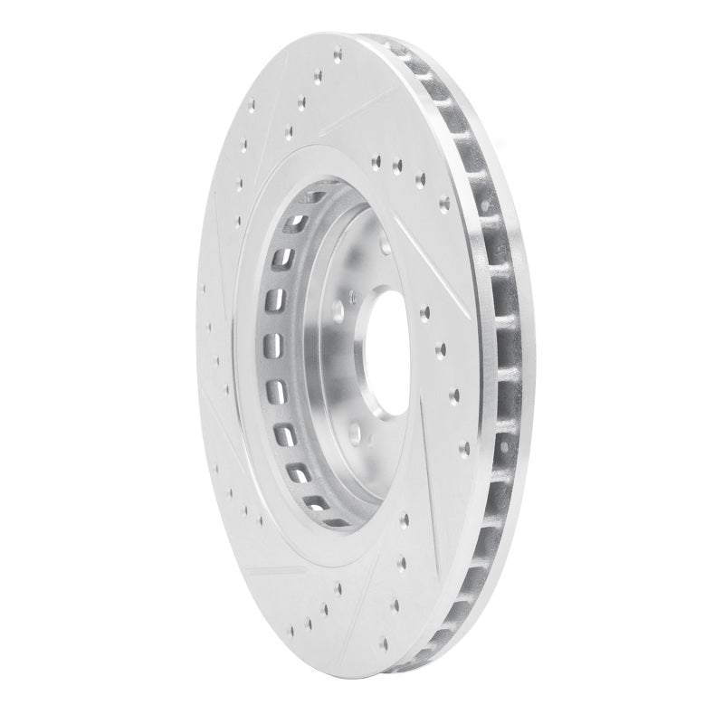 R1 Concepts R1 14-20 Acura MDX Front Right Drilled & Slotted Silver Brake Rotor