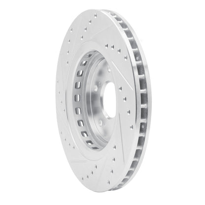 R1 Concepts R1 14-20 Acura MDX Front Right Drilled & Slotted Silver Brake Rotor