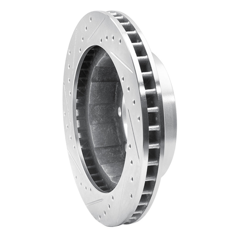 R1 Concepts R1 80-94 Ford F-250 4WD (Excl Super Duty) Front Right Drilled & Slotted Silver Brake Rotor