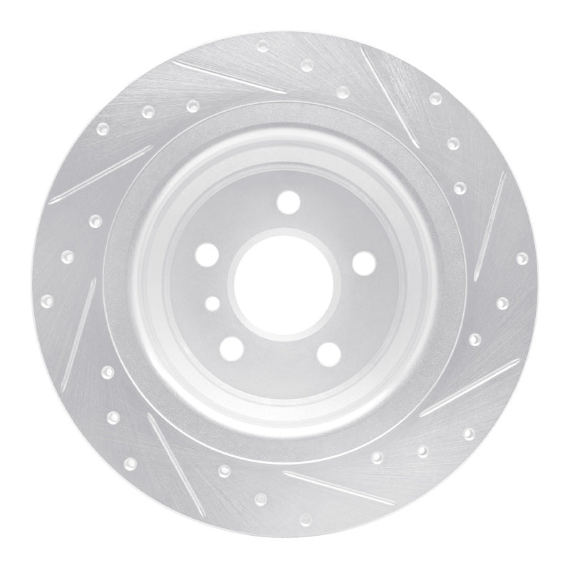 R1 Concepts R1 12-18 Mercedes-Benz GLE300D Rear Left Drilled & Slotted Silver Brake Rotor