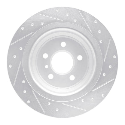 R1 Concepts R1 12-18 Mercedes-Benz GLE300D Rear Left Drilled & Slotted Silver Brake Rotor
