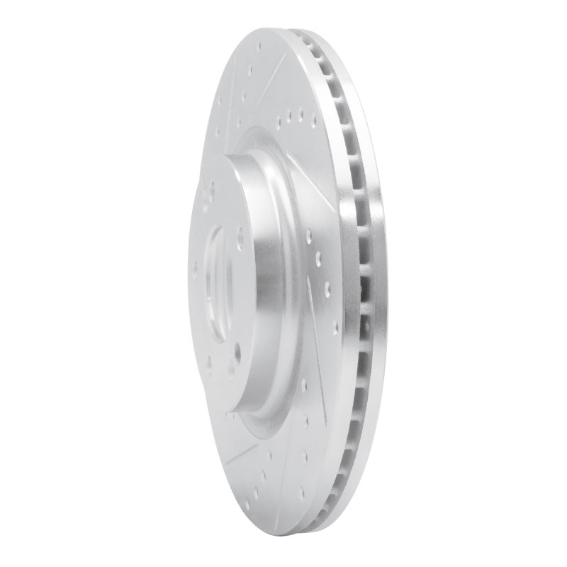 R1 Concepts R1 2020-2025 Hyundai Elantra Front Left Drilled & Slotted Silver Brake Rotor