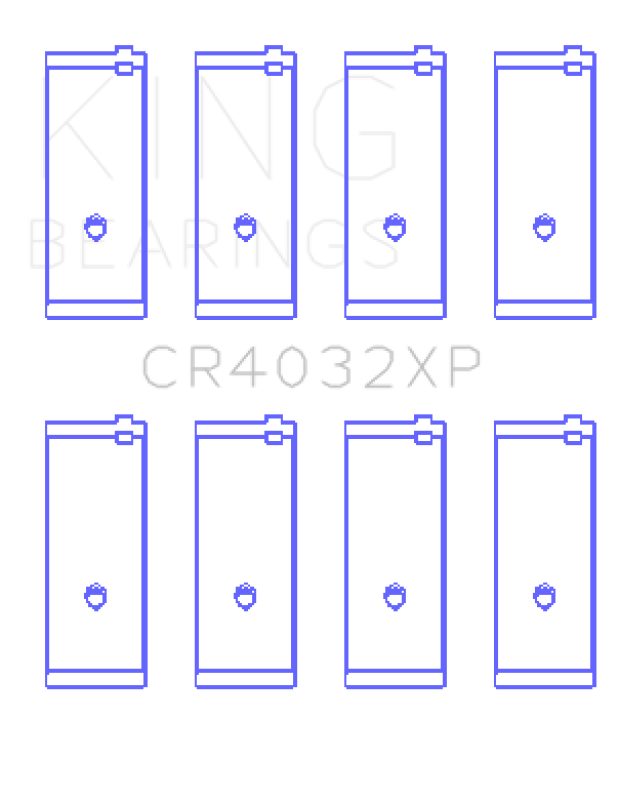 King Engine Bearings Toyota 4AGE/4AGZE 16V 1.6L 0.25 Oversized Tri-Metal Performance Rod Bearing Set